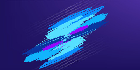 Grunge Sports Background Halftone Effect Bright Blue and Purple Brush Texture for Dynamic Banner or Poster Design with Energetic and Active Mood. eps10 vector