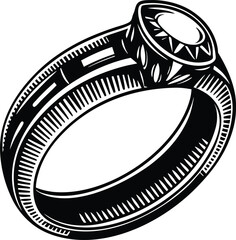 ring silhouette vector illustration