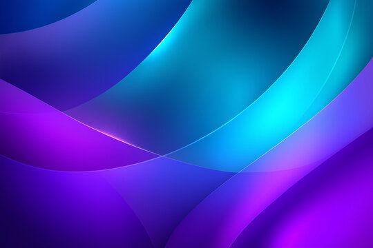 Ultra-detailed abstract background with futuristic neon gradients and curved light shapes in vibrant purple, blue and magenta tones, perfect for gaming UI, tech design and digital interfaces