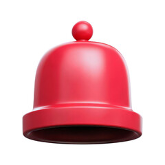 Fototapeta premium A realistic red bell against a white isolate background, perfect for alerts or notifications.