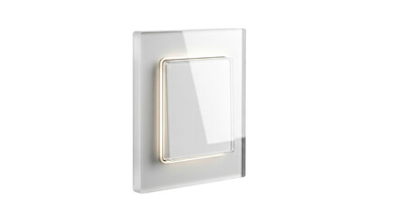 Modern electric light switch detail for home isolated PNG with Transparent Background