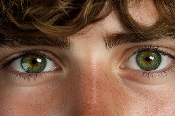 Fototapeta premium Close-up of a person expressing deep sadness in their eyes