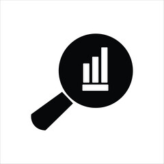 Data Analytics Icons. Simple Solid Vector Illustration