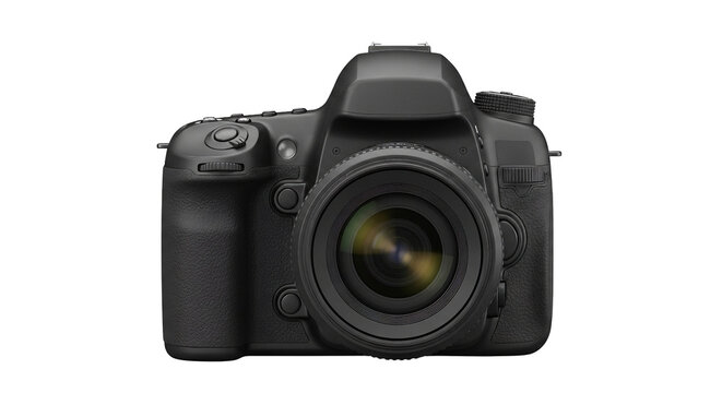 Digital single-lens reflex camera isolated PNG with Transparent Background