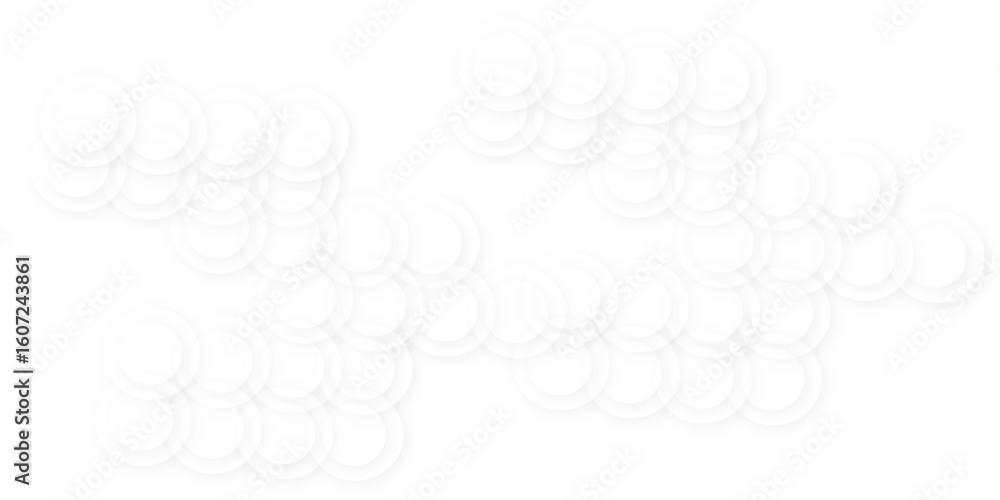 Aufkleber abstract white gradient circle pattern of 3d bubbles background template. abstract white modern tran