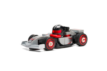 Obraz premium Antalya, Turkey - July 21, 2025: Formula 1 themed miniature Lego F1 ACADEMY F1 car