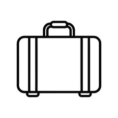 Simple suitcase icon isolated on white background