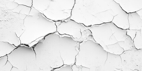 Obraz premium Cracked white surface texture (1)