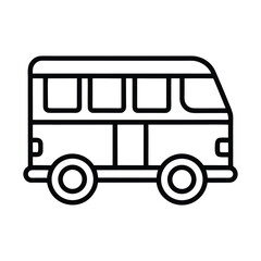 Modern travel bus icon isolated on white background