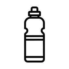 Simple water bottle icon isolated on white background