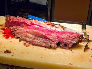 Juicy Medium-Well Grilled Steak Served in a Restaurant