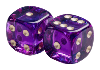 Exciting game night with purple dice home living room product fun atmosphere isolated on transparent background