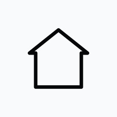 outline home with vector illustration