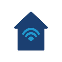 smart home colored icon vector illustration