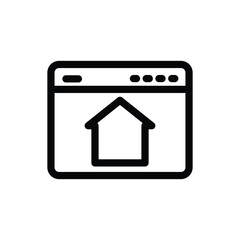 homepage outline icon vector illustration