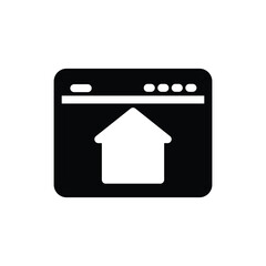 homepage solid icon vector illustration