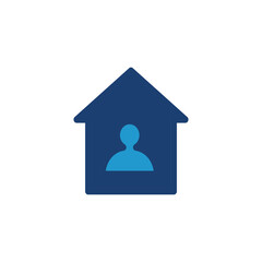 home owner colored icon vector illustration