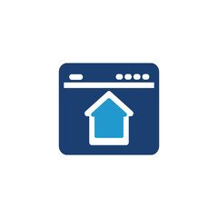 homepage colored icon vector illustration