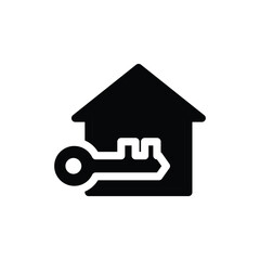 key home solid icon vector illustration