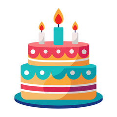 birthday cake vector illustration
