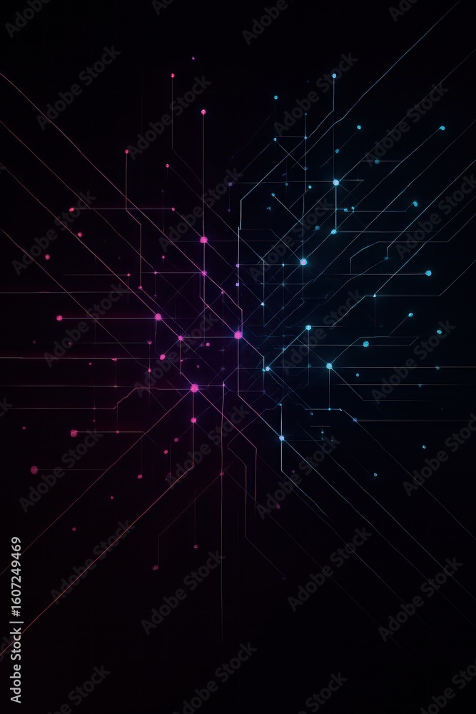 Poster an electrifying portrayal of interconnected pathways and glowing nodes, reminiscent of complex data 