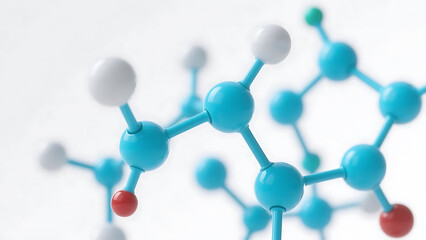 Obraz premium blue molecule background