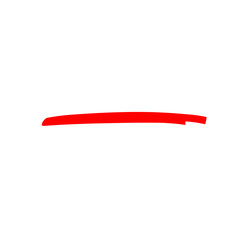 Red brush stroke underline