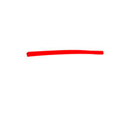 Red brush stroke underline