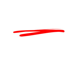 Red brush stroke underline