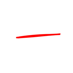 Red brush stroke underline