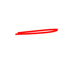 Red brush stroke underline