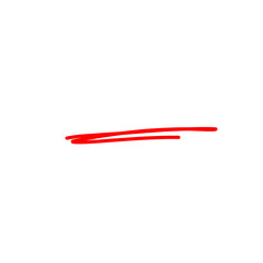 Red brush stroke underline