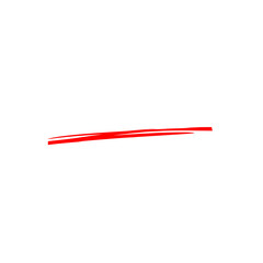Red brush stroke underline