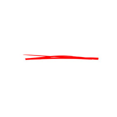Red brush stroke underline