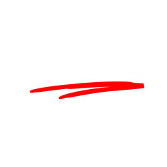 Red brush stroke underline