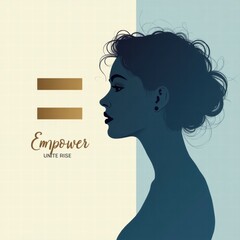 Silhouette of a woman with curly hair symbolizing empowerment  