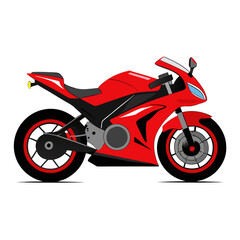 Obraz premium red motorcycle isolated on white