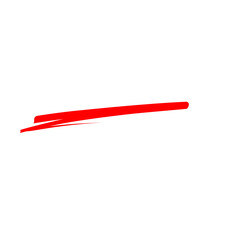 Red brush stroke underline