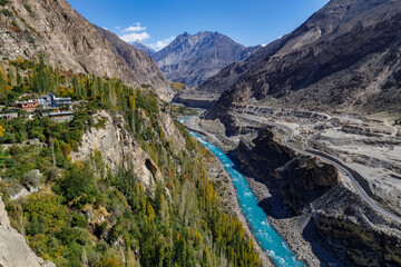 Autumn View Blue Water Hunza