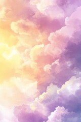 Pastel cloudscape, vibrant colors