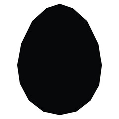 Geometric black oval shape isolated on white background design element