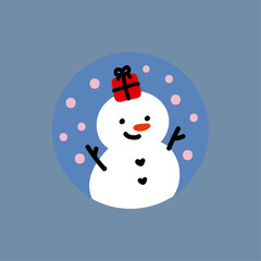 Christmas_snowman_Xmas tree_gift_fruit_dessert_illustration_聖誕插畫