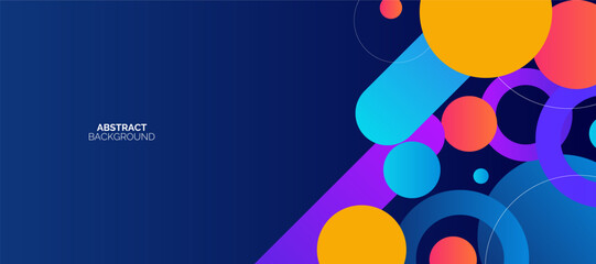 Obraz premium Abstract circle colorful background. Color gradient abstract background with dynamic line effect. graphic design banner pattern background.