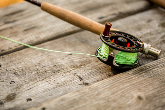 Fly fishing gear outside - Powered by Adobe