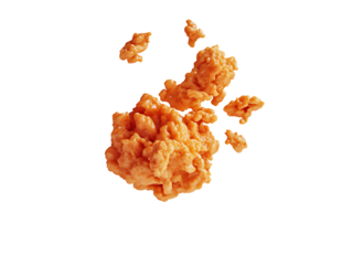 Abstract Orange Blob on Transparent Background