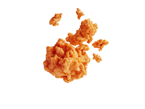 Abstract Orange Blob on Transparent Background