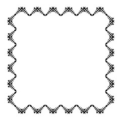 Vintage Ornamental Vector  Frame – Elegant Black Border , SVG