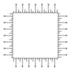 Vintage Ornamental Vector  Frame – Elegant Black Border , SVG