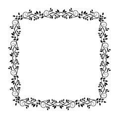 Vintage Ornamental Vector  Frame – Elegant Black Border , SVG