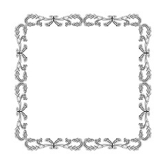 Vintage Ornamental Vector  Frame – Elegant Black Border , SVG